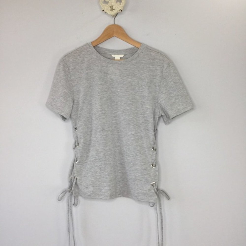 H&M Gray Shirt w/ Tie Side Detail